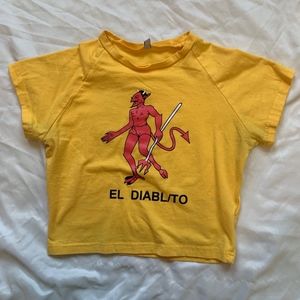 Yellow Graphic T-Shirt- El Diablito